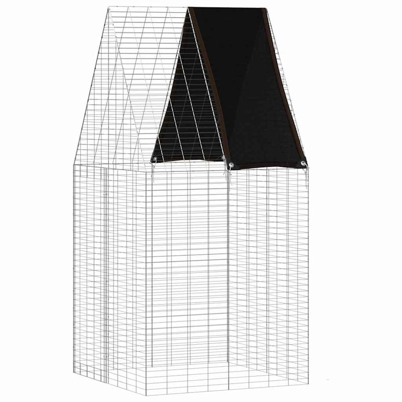 Load image into Gallery viewer, Vidaxl konijnenkooi zilver 100 x 100 x 210 cm gegalvaniseerd staal
