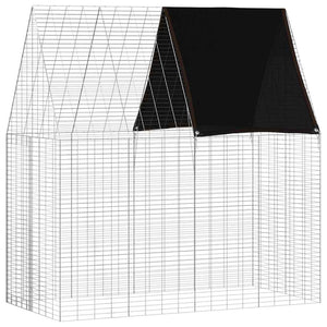 Vidaxl konijnenkooi zilver 200 x 100 x 210 cm gegalvaniseerd staal