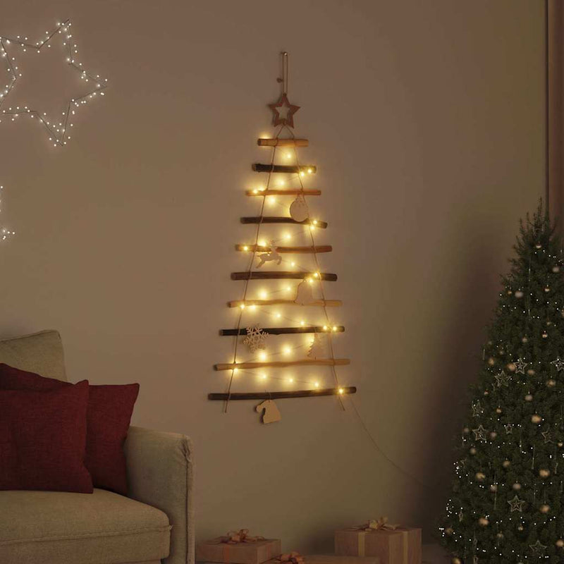Load image into Gallery viewer, Vidaxl kerstboom met 30 led naturel 90 cm massief essenhout
