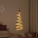 Vidaxl kerstboom met 50 led naturel 120 cm massief essenhout