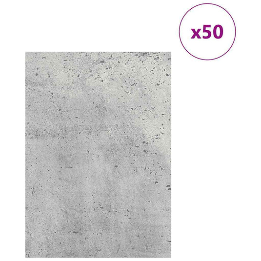 Vidaxl decorpanelen 50 pcs beton grijs 21 x 30 x 0,27 cm bewerkt hout