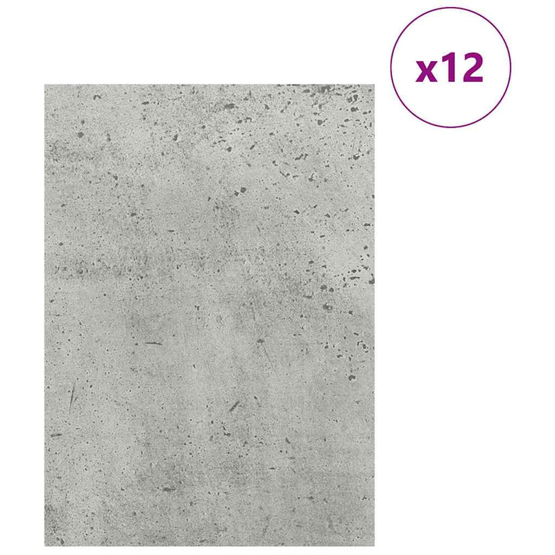 Load image into Gallery viewer, Vidaxl decorpanelen 12 pcs beton grijs 30 x 42 x 0.27 cm bewerkt hout
