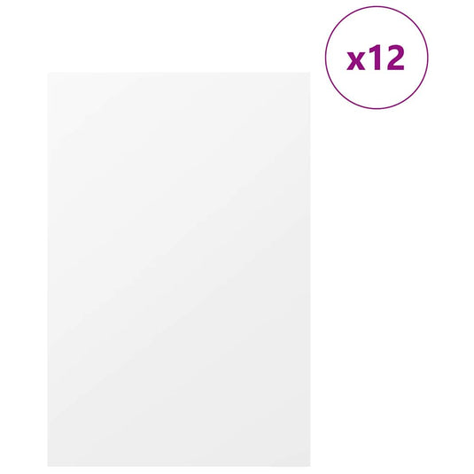 Vidaxl decorpanelen 12 pcs wit 40 x 60 x 0.27 cm bewerkt hout