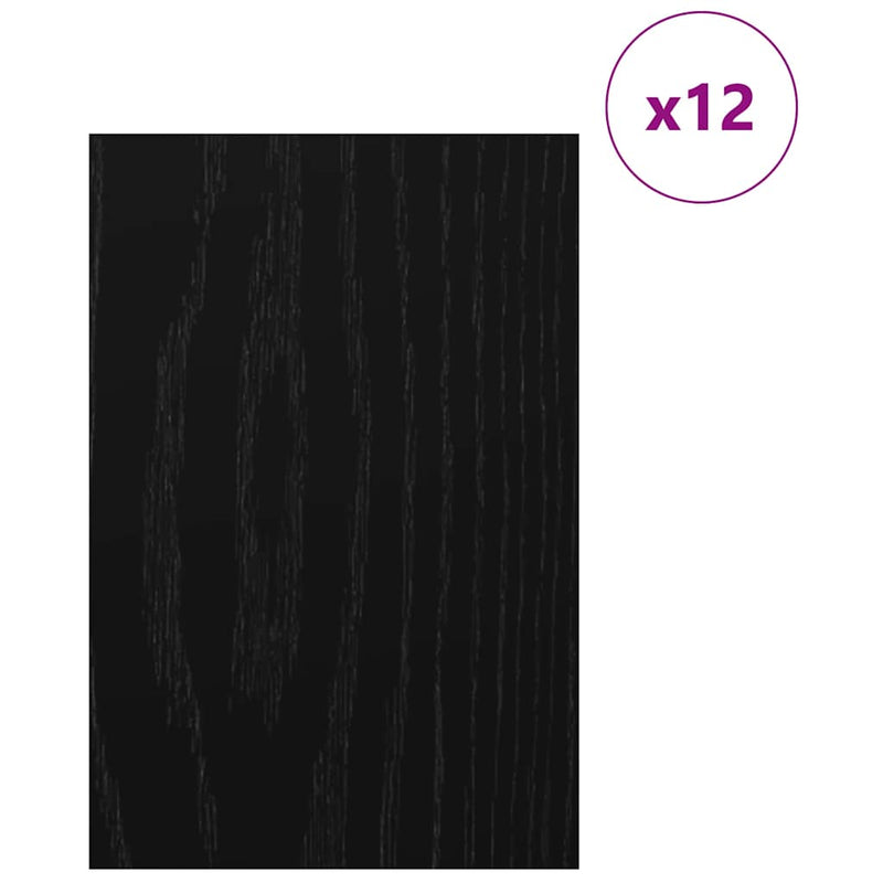Load image into Gallery viewer, Vidaxl decorpanelen 12 pcs zwart eiken 40 x 60 x 0.27 cm bewerkt hout
