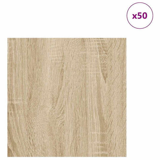 Vidaxl decorpanelen 50 pcs sonoma eiken 30 x 30 x 0,27 cm bewerkt hout