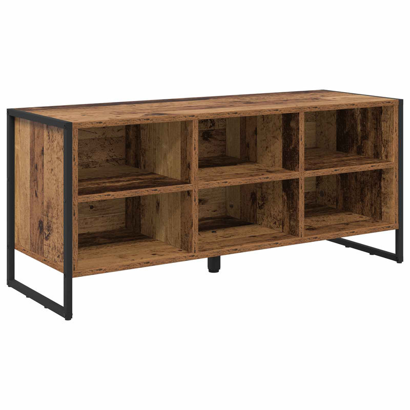 Load image into Gallery viewer, Vidaxl schoenenkast met opslag oud hout 60 x 35 x 44 cm bewerkt hout
