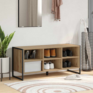 Vidaxl schoenenkast ambachtelijk eiken 60 x 35 x 44 cm bewerkt hout