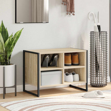 Vidaxl schoenenkast met opslag sonoma 60 x 35 x 44 cm bewerkt hout