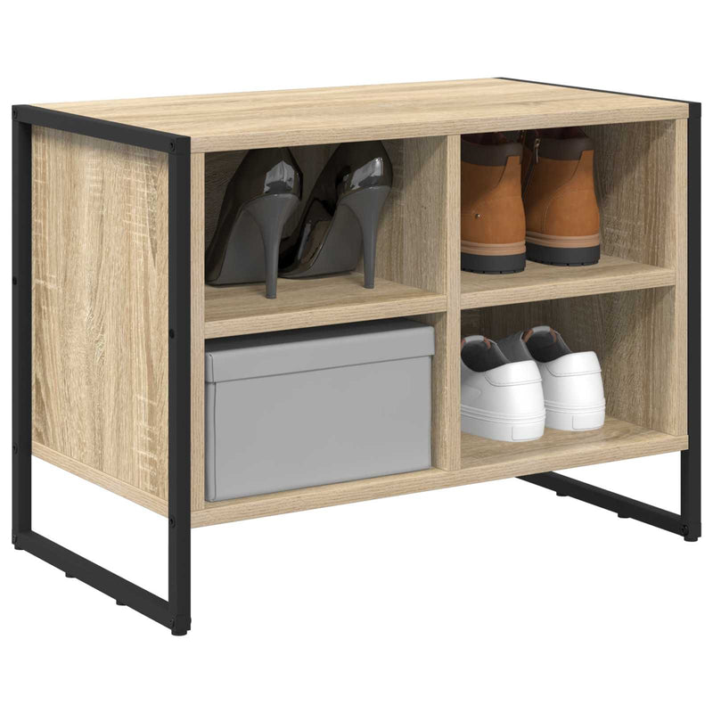 Load image into Gallery viewer, Vidaxl schoenenkast met opslag sonoma 60 x 35 x 44 cm bewerkt hout
