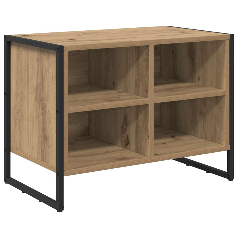 Load image into Gallery viewer, Vidaxl schoenenkast ambachtelijk eiken 60 x 35 x 44 cm bewerkt hout
