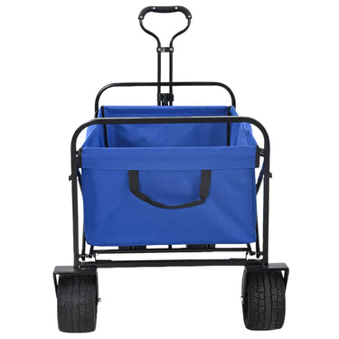 Vidaxl vouwbare handtrolley blauw 89 x 63 x 96 cm staal en oxford stof