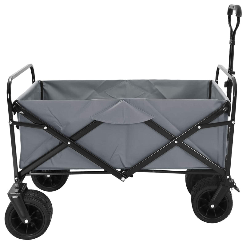 Load image into Gallery viewer, Vidaxl vouwbare handtrolley grijs 89 x 63 x 96 cm staal en oxford stof
