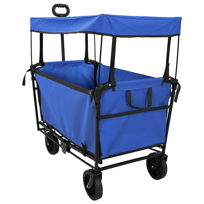 Load image into Gallery viewer, Vidaxl vouwbare handtrolley zwart 105 x 56.5 x 116 cm oxford stof
