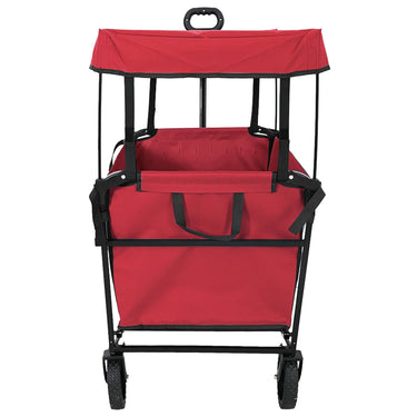 Vidaxl vouwbare handtrolley rood 105 x 56.5 x 116 cm oxford stof