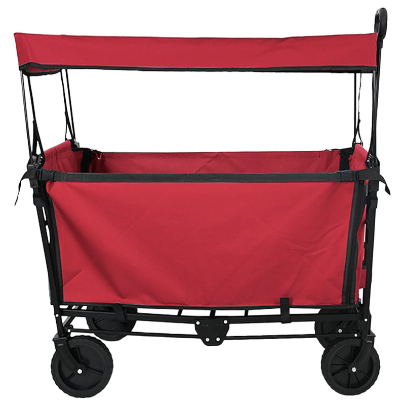 Load image into Gallery viewer, Vidaxl vouwbare handtrolley rood 105 x 56.5 x 116 cm oxford stof

