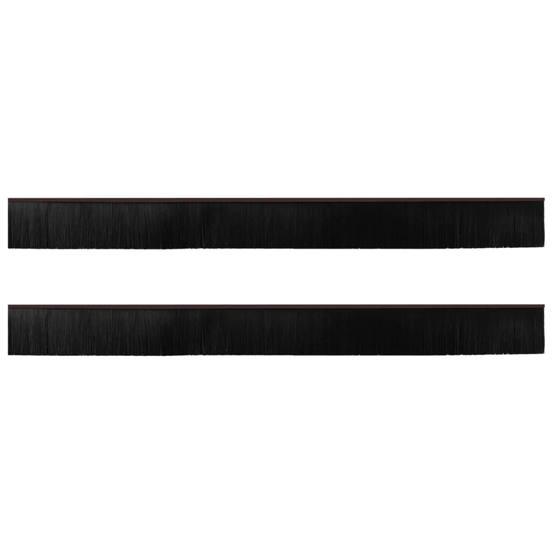 Load image into Gallery viewer, Vidaxl zelfklevende deurborstels 2 st bruin 100 cm aluminium legering
