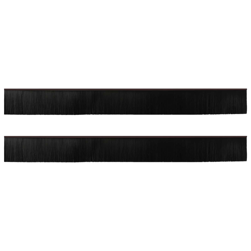 Load image into Gallery viewer, Vidaxl zelfklevende deurborstels 2 st bruin 100 cm aluminium legering
