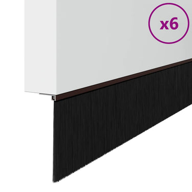 Vidaxl zelfklevende deurborstels 6 pcs bruin 100 cm aluminium legering