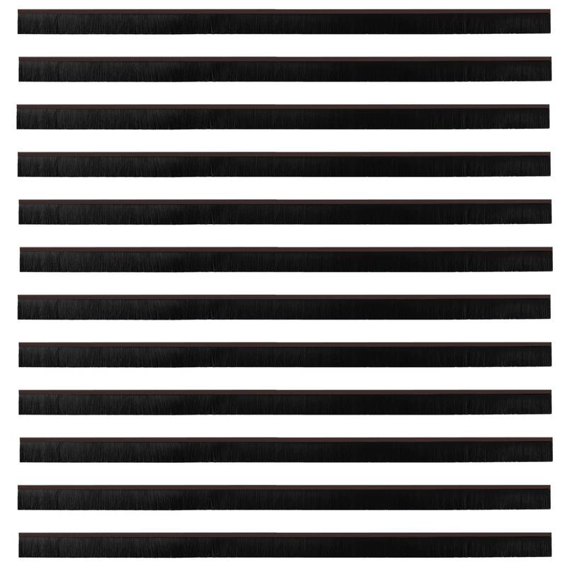 Load image into Gallery viewer, Vidaxl zelfklevende deurborstels 12 st bruin 100 cm aluminium legering
