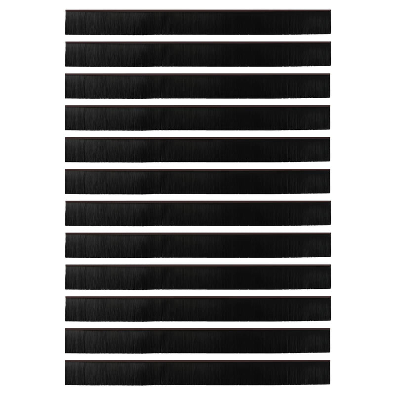Load image into Gallery viewer, Vidaxl zelfklevende deurborstels 12 st bruin 100 cm aluminium legering
