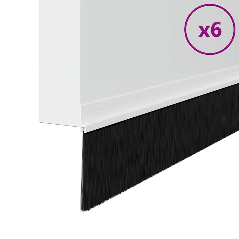Load image into Gallery viewer, Vidaxl zelfklevende deurborstels 6 pcs wit 100 cm aluminium legering
