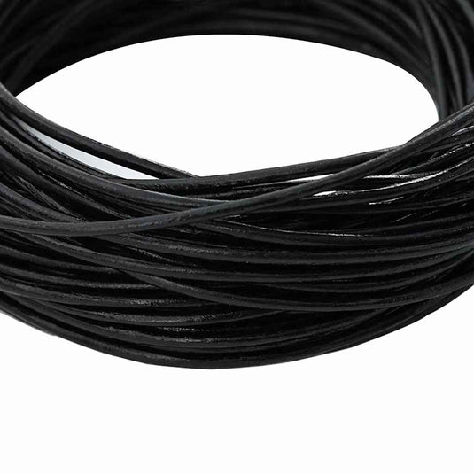 Vidaxl leren koord zwart ø1 mm x 5 m leer