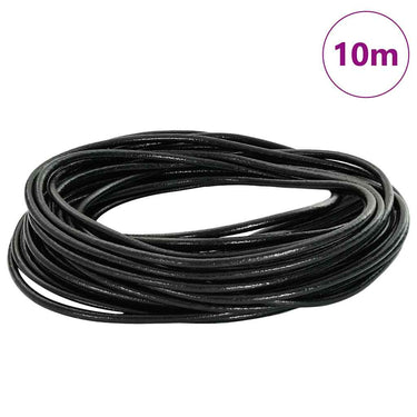 Vidaxl leren koord zwart ø3 mm x 10 m leer