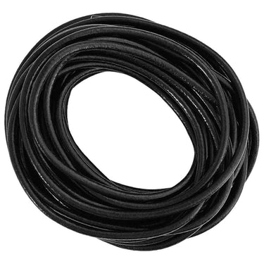 Vidaxl leren koord zwart ø5 mm x 50 m leer
