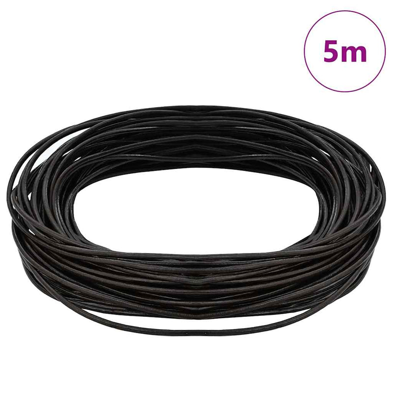 Load image into Gallery viewer, Vidaxl leren koord donkerbruin ø2 mm x 5 m leer
