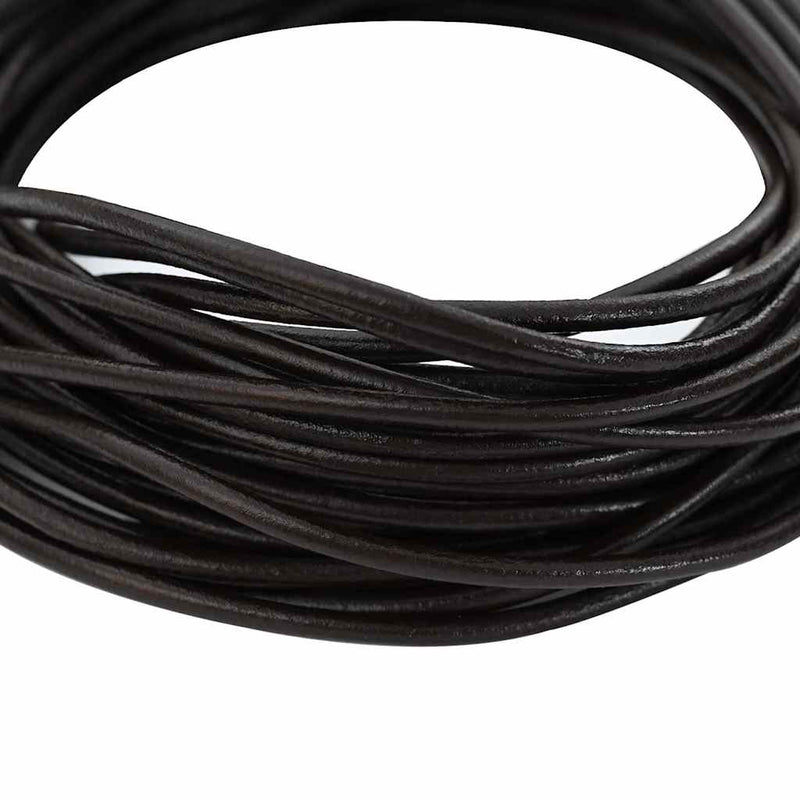Load image into Gallery viewer, Vidaxl leren koord donkerbruin ø2,5 mm x 10 m leer
