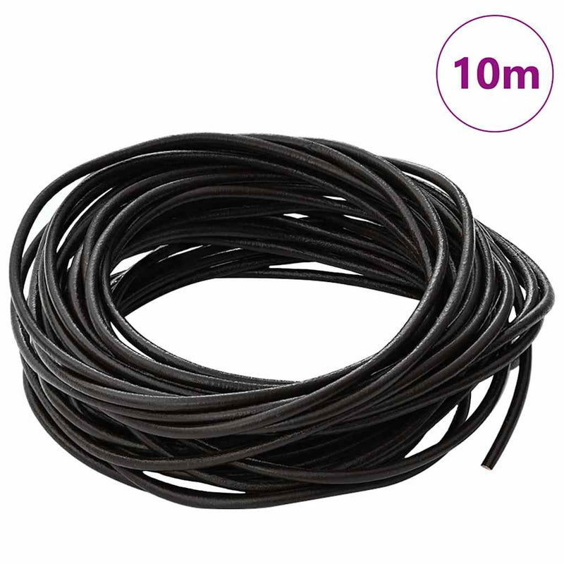 Load image into Gallery viewer, Vidaxl leren koord donkerbruin ø3 mm x 10 m leer
