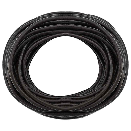 Vidaxl leren koord donkerbruin ø5 mm x 5 m leer