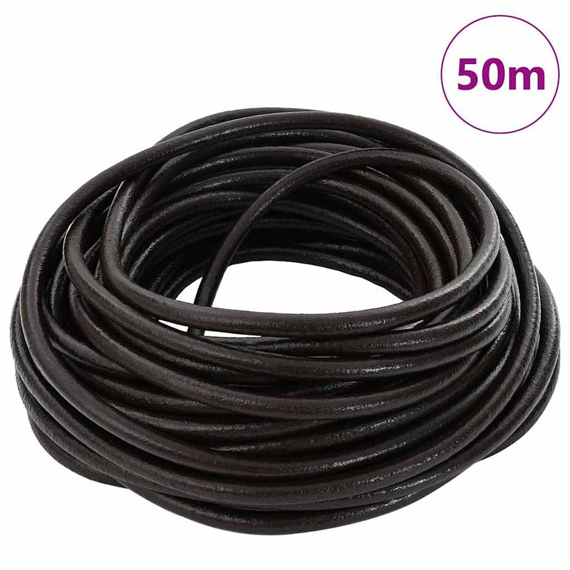 Load image into Gallery viewer, Vidaxl leren koord donkerbruin ø5 mm x 50 m leer
