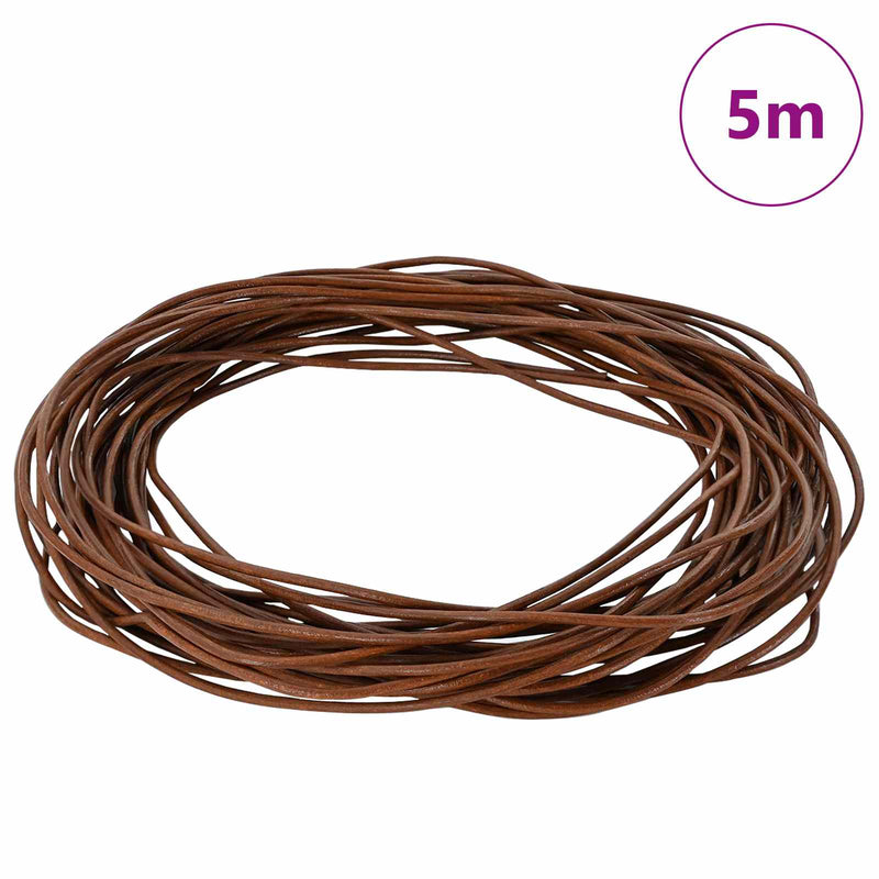 Load image into Gallery viewer, Vidaxl leren koord 1 licht bruin ø1 mm x 5 m leer
