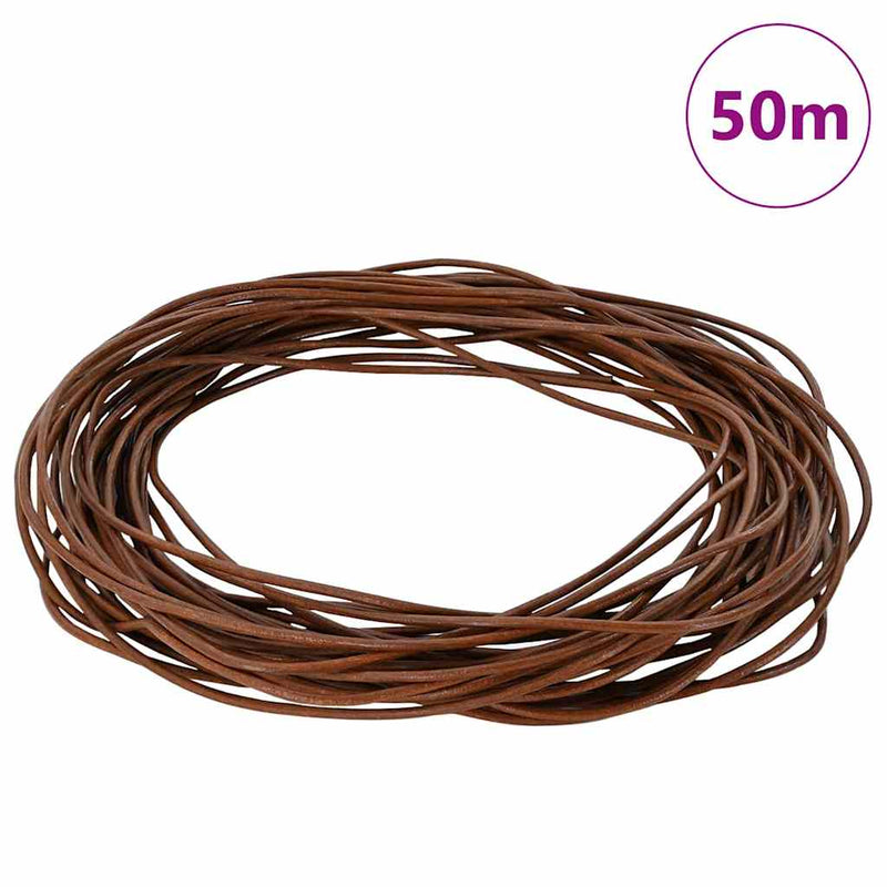 Load image into Gallery viewer, Vidaxl leren koord licht bruin ø2 mm x 50 m leer

