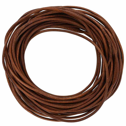 Vidaxl leren koord licht bruin ø2,5 mm x 10 m leer