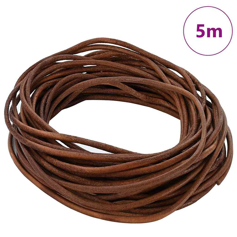 Load image into Gallery viewer, Vidaxl leren koord licht bruin ø3 mm x 5 m leer
