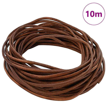 Vidaxl leren koord licht bruin ø3 mm x 10 m leer
