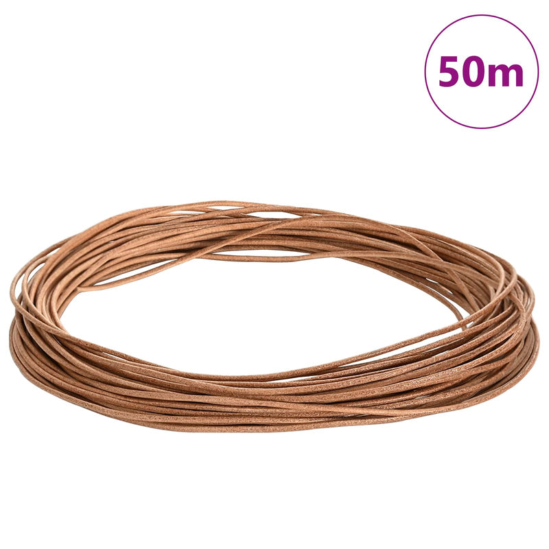 Load image into Gallery viewer, Vidaxl leren koord 1 bruin ø1 mm x 50 m leer
