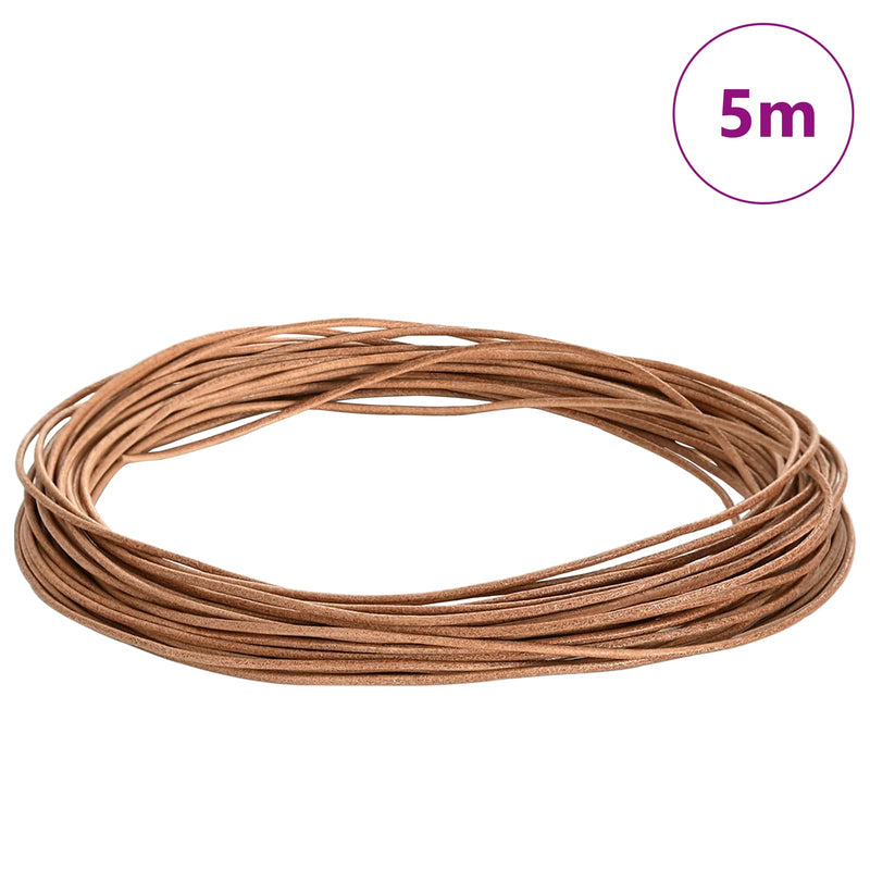 Load image into Gallery viewer, Vidaxl leren koord 1 bruin ø2 mm x 5 m leer
