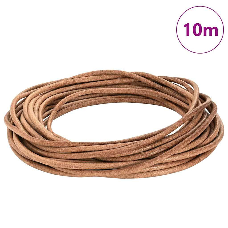Load image into Gallery viewer, Vidaxl leren koord bruin ø4 mm x 10 m leer
