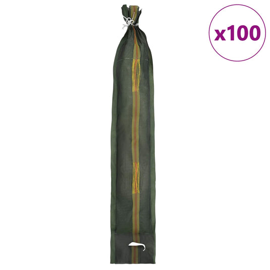 Vidaxl zandzakken 100 pcs donkergroen 120 x 27 cm hdpe