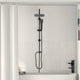 Vidaxl doucheset zwart 47 x 20 x 95 cm roestvrij staal