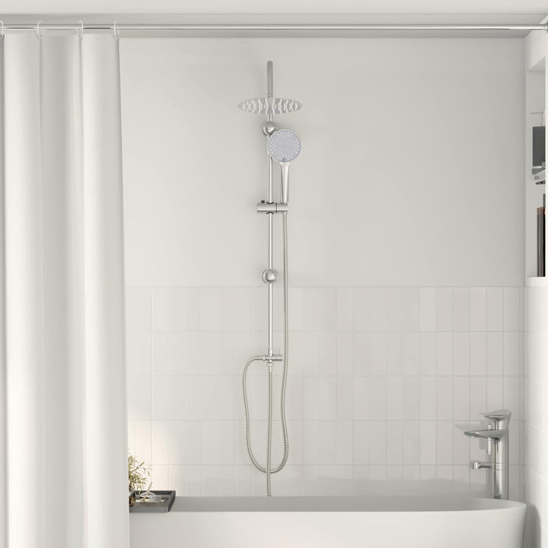 Load image into Gallery viewer, Vidaxl doucheset zilver 47 x 20 x 95 cm roestvrij staal
