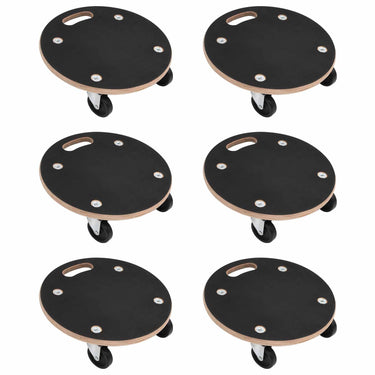 Vidaxl transportkar 6 pcs grijs multiplex