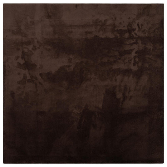 Vidaxl vloerkleden vierkant huarte bruin 160 x 160 cm polyester