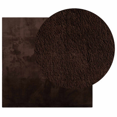 Vidaxl vloerkleden vierkant huarte bruin 240 x 240 cm polyester