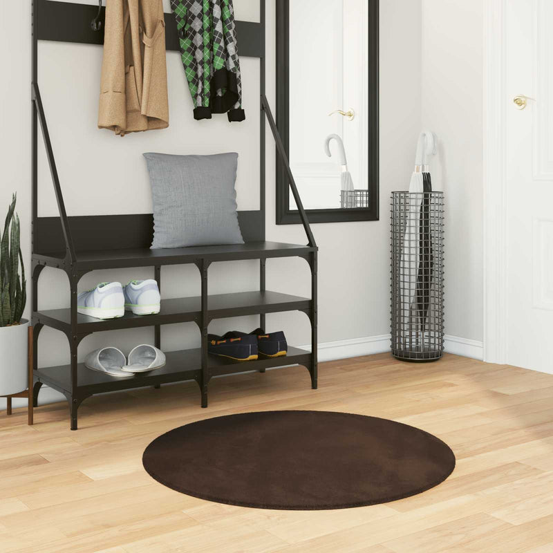 Load image into Gallery viewer, Vidaxl vloerkleden rond huarte bruin ø 80 cm polyester
