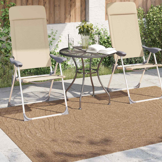 Vidaxl vloerkleden moiré huarte naturel 200 x 140 cm polyester