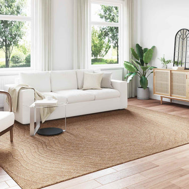 Vidaxl vloerkleden moiré huarte naturel 340 x 240 cm polyester